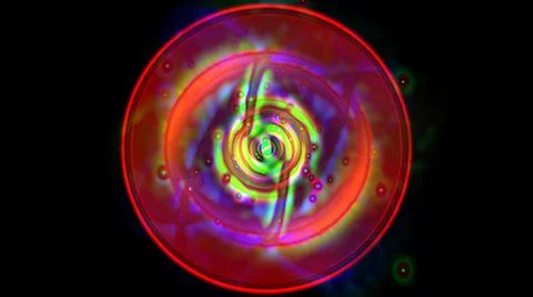 Atom light ray glow abstract Stock Illustration