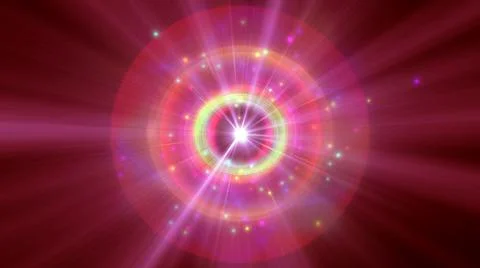 Atom light ray glow abstract Stock Illustration