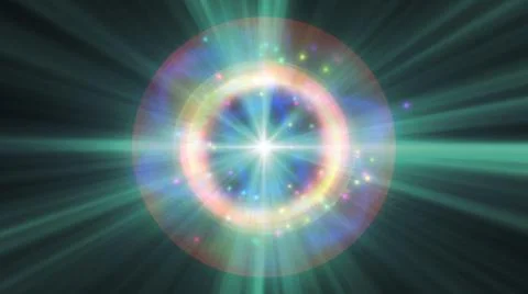 Atom light ray glow abstract Illustrazione stock