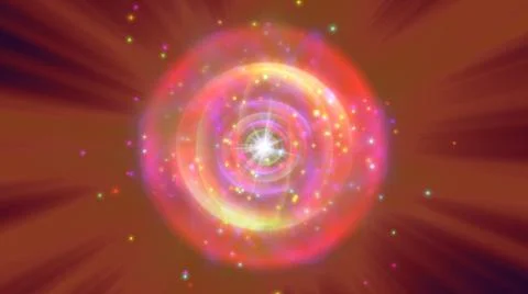 Atom light ray glow abstract Stock Illustration