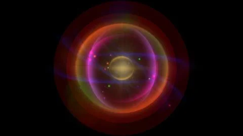 Atom light ray glow abstract Stock Illustration
