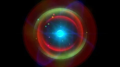 Atom light ray glow abstract Stock Illustration