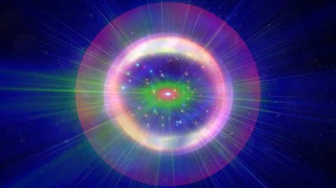 Atom light ray glow abstract Illustrazione stock