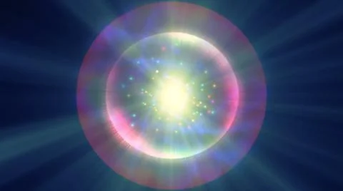 Atom light ray glow abstract Stock Illustration