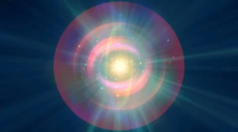 Atom light ray glow abstract Stock Illustration