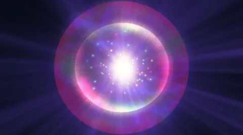 Atom light ray glow abstract Illustrazione stock