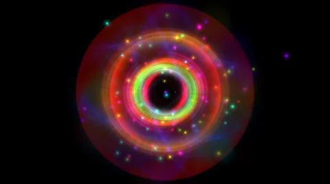 Atom light ray glow abstract Stock Illustration