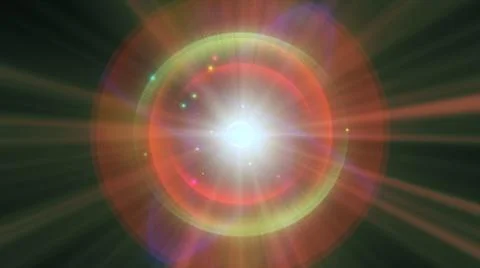 Atom light ray glow abstract Stock Illustration