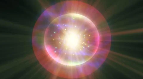 Atom light ray glow abstract Stock Illustration