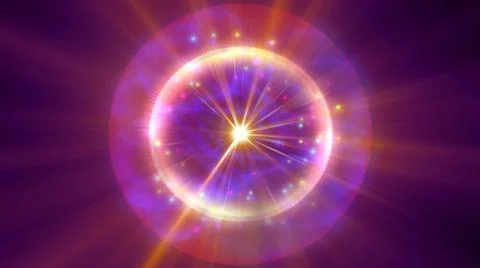Atom light ray glow abstract Illustrazione stock