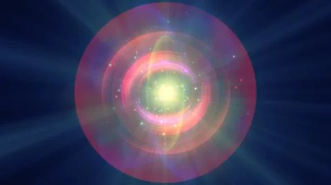 Atom light ray glow abstract Stock Illustration