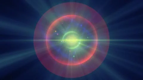 Atom light ray glow abstract Stock Illustration