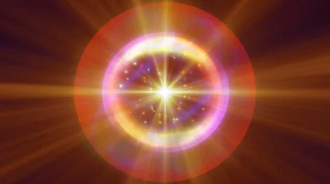 Atom light ray glow abstract Stock Illustration