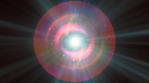 Atom light ray glow abstract Illustrazione stock