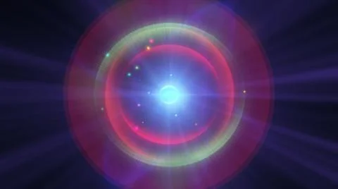 Atom light ray glow abstract Stock Illustration