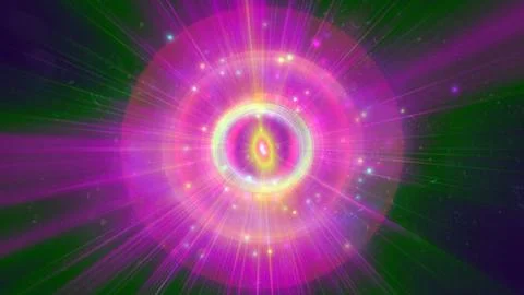 Atom light ray glow abstract Stock Illustration