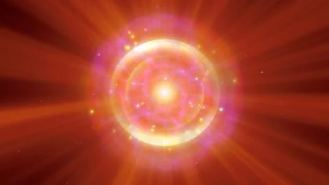 Atom light ray glow abstract Stock Illustration