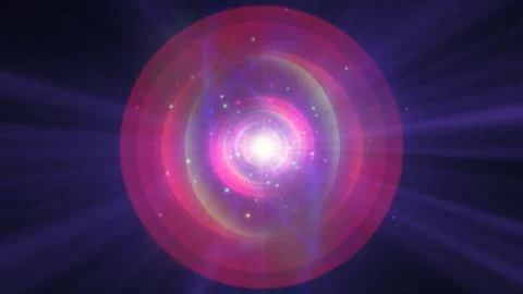 Atom light ray glow abstract Stock Illustration