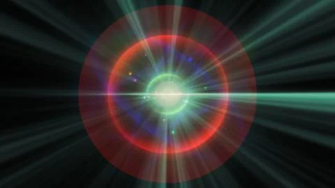 Atom light ray glow abstract Stock Illustration