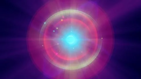 Atom light ray glow abstract Illustrazione stock