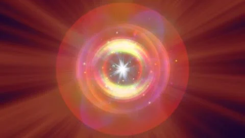 Atom light ray glow abstract Stock Illustration