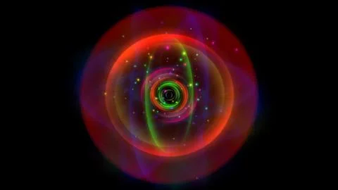 Atom light ray glow abstract Stock Illustration