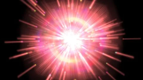 Atom light ray glow abstract Stock Illustration