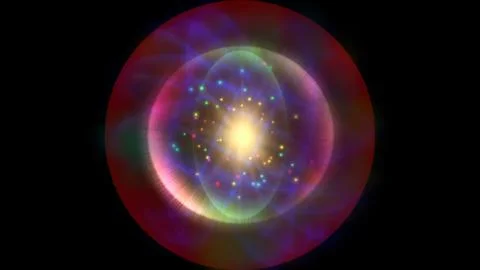 Atom light ray glow abstract 스톡 일러스트