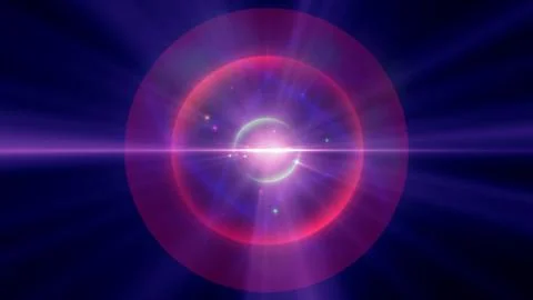 Atom light ray glow abstract Stock Illustration