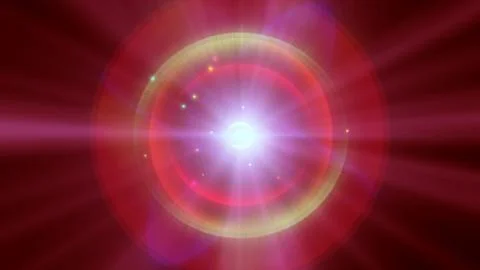 Atom light ray glow abstract Stock Illustration