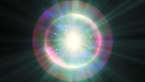 Atom light ray glow abstract Stock Illustration
