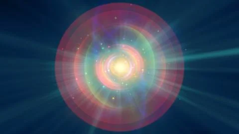 Atom light ray glow abstract Illustrazione stock