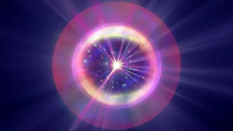 Atom light ray glow abstract Stock Illustration