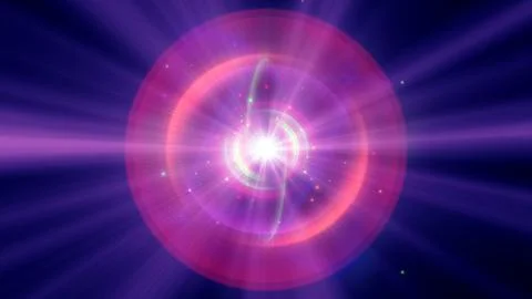 Atom light ray glow abstract Stock Illustration