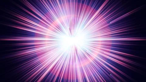 Atom light ray glow abstract Stock Illustration