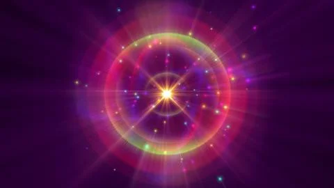 Atom light ray glow abstract Stock Illustration