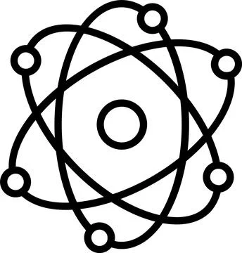Atom Line Icon Design Stock-Illustration