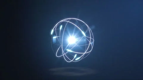 Atom logo animation video Stock Footage 296578535