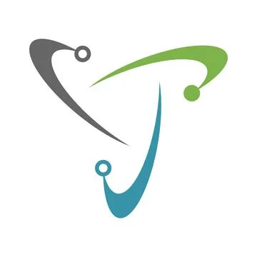 Atom logo icon design Stock Illustration