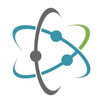 Atom logo icon design Stock Illustration