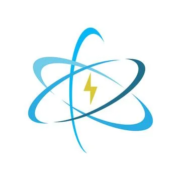 Atom logo icon design Stock Illustration