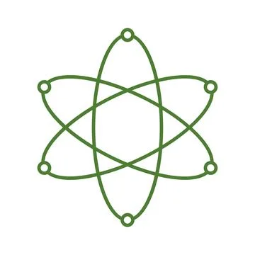 Atom logo icon design Stock Illustration