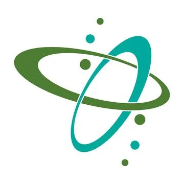 Atom logo icon design Stock Illustration