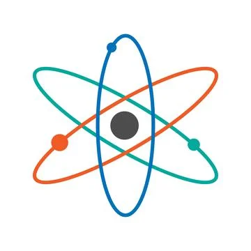 Atom logo icon design Stock Illustration