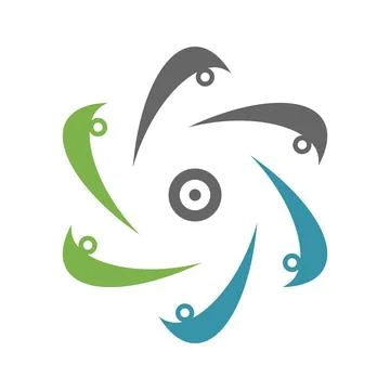 Atom logo icon design Stock Illustration