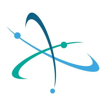 Atom logo icon design Stock Illustration
