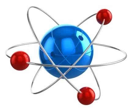 Atom model Stock Illustration