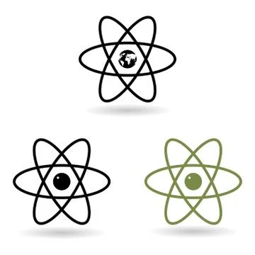 Atom model Stock Illustration