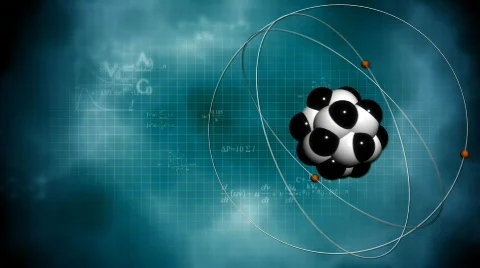 Atom model. Loop science background Stock-Footage 810581