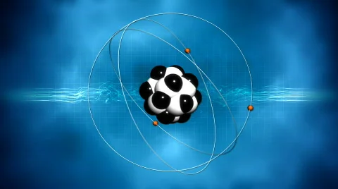 Atom model. Loop science background Stock-Footage 810604